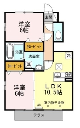 ウエスト コテージの物件間取画像